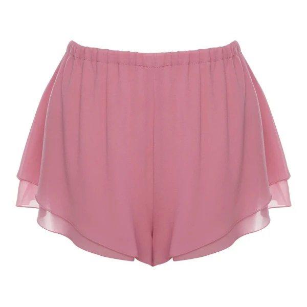 Шорты из шелкового шифона многослойные