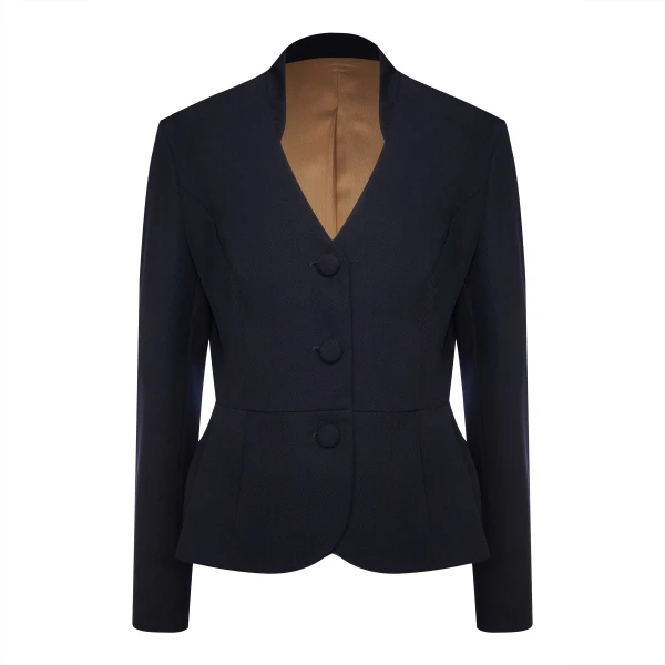 Жакет из премиальной шерсти с баской