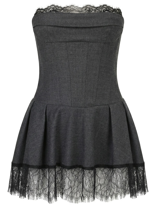 Корсет с кружевом из премиальной шерсти 